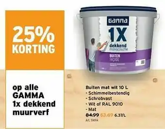 GAMMA Buiten mat wit aanbieding