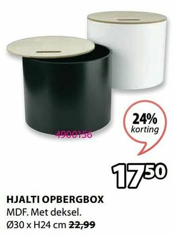 Jysk Hjalti opbergbox aanbieding