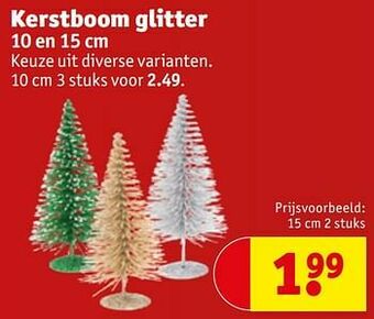 Kruidvat Kerstboom glitter aanbieding