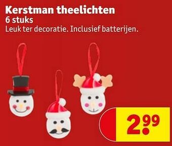 Kruidvat Kerstman theelichten aanbieding