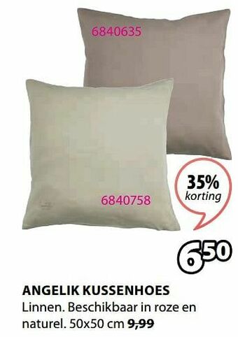 Jysk Angelik kussenhoes aanbieding