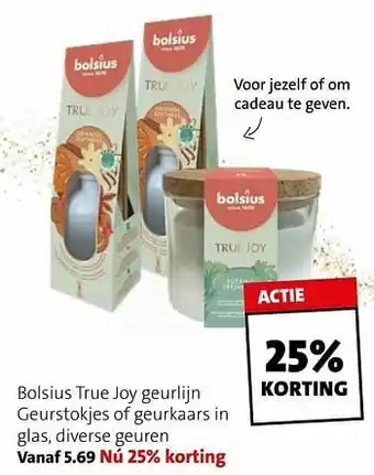 Intratuin Bolsius true joy geurlijn geurstokjes of geurkaars in glas aanbieding