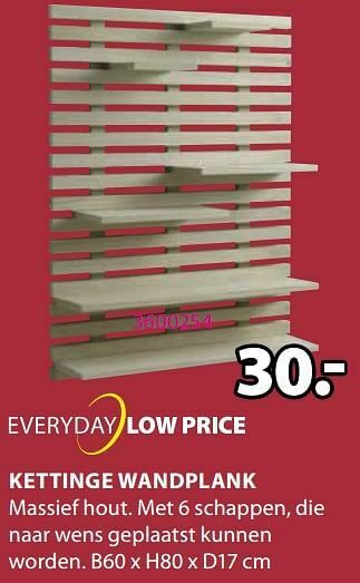 Jysk Kettinge wandplank aanbieding