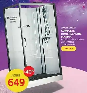 Brico Excellence complete douchecabine marina aanbieding