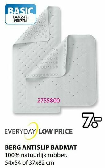 Jysk Berg antislip badmat aanbieding