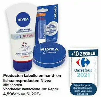 Carrefour Handcrème 3in1 repair aanbieding