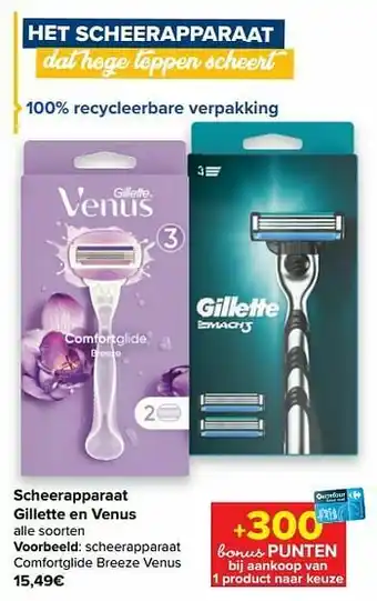 Carrefour Scheerapparaat comfortglide breeze venus aanbieding
