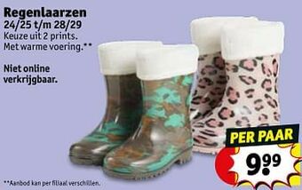 Kruidvat Regenlaarzen aanbieding