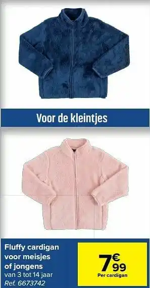 Fluffy cardigan voor meisjes of jongens
