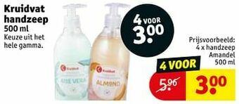 Kruidvat Handzeep amandel aanbieding