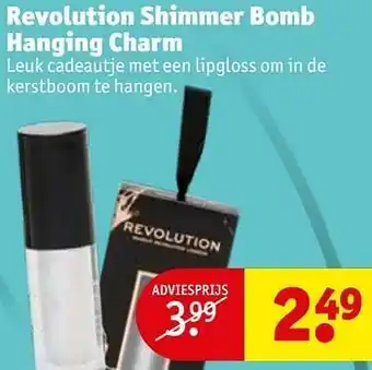 Kruidvat Revolution shimmer bomb hanging charm aanbieding