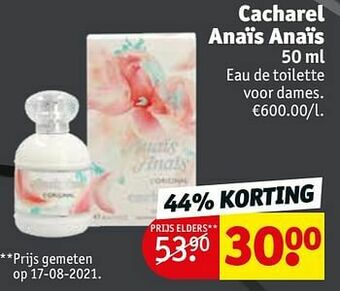 Kruidvat Cacharel anaïs anaïs eau de toilette voor dames aanbieding