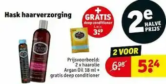 Kruidvat Haarolie argan oil + gratis deep conditioner aanbieding