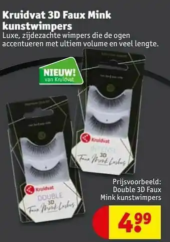 Kruidvat Double 3d faux mink kunstwimpers aanbieding