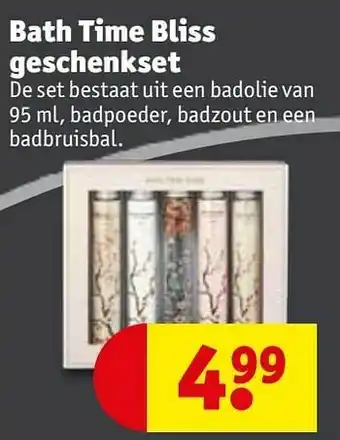 Kruidvat Bath time bliss geschenkset aanbieding