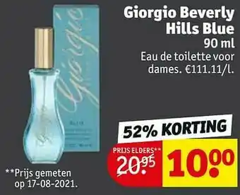 Kruidvat Giorgio beverly hills blue eau de toilette voor dames aanbieding