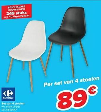 Carrefour Set van 4 stoelen aanbieding