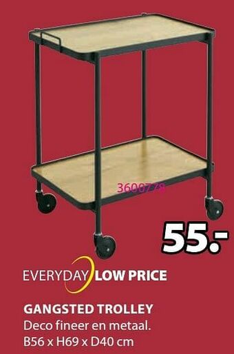 Jysk Gangsted trolley aanbieding