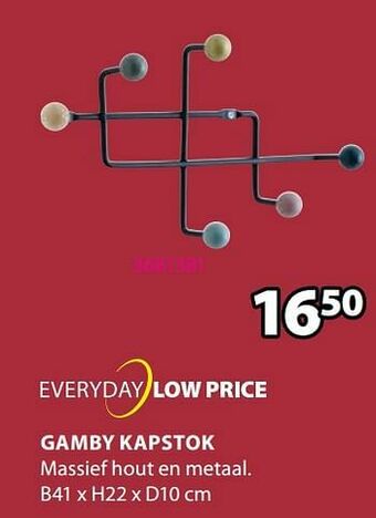 Jysk Gamby kapstok aanbieding