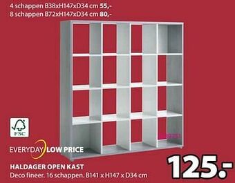 Jysk Haldager open kast 16 schappen aanbieding