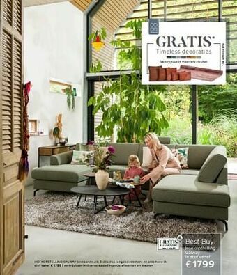 Henders & Hazel Hoekopstelling galway in stof aanbieding