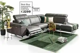 Henders & Hazel Hoekopstelling greymouth in stof aanbieding