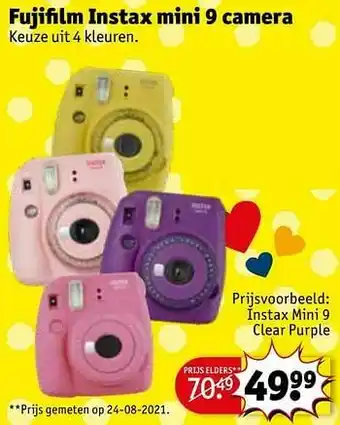 Kruidvat Fujifilm instax mini 9 clear purple aanbieding
