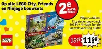 Kruidvat City wegenbouwtruck 60284 + ninjago jungle aanvalsvoertuig 71700 aanbieding