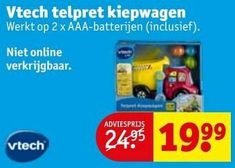 Kruidvat Vtech telpret kiepwagen aanbieding