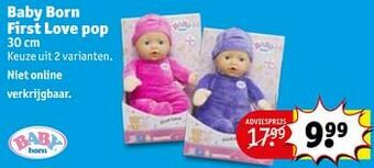Kruidvat Baby born first love pop aanbieding
