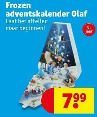 Kruidvat Frozen adventskalender olaf aanbieding