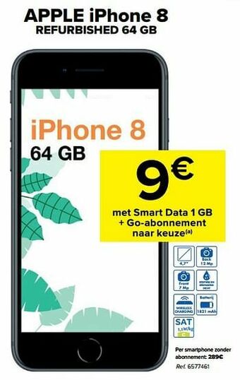 Carrefour Apple iphone 8 refurbished 64 gb aanbieding