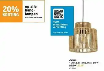GAMMA Hanglamp james aanbieding