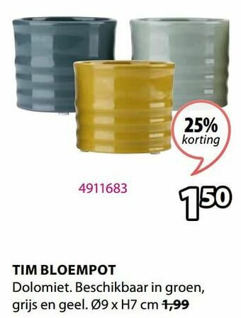 Jysk Tim bloempot aanbieding