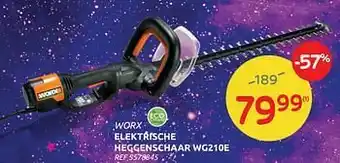 Brico Elektrische heggenschaar wg210e worx aanbieding