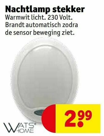 Kruidvat Nachtlamp stekker aanbieding
