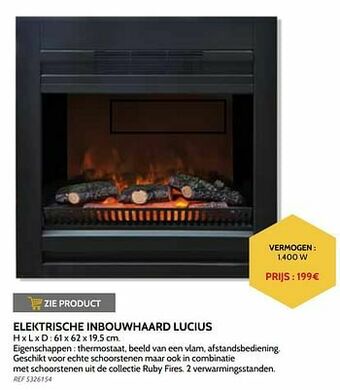 Brico Elektrische inbouwhaard lucius aanbieding