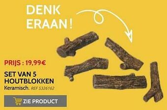 Brico Set van 5 houtblokken aanbieding