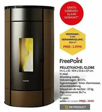 Pelletkachel globe