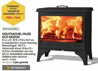 Brico Houtkachel muse eco design aanbieding