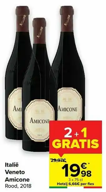 Carrefour Italië veneto amicone rood, 2018 aanbieding