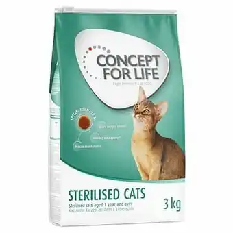 Zooplus 2kg Sterilised Cats 10 + Concept for Life Kattenvoer aanbieding