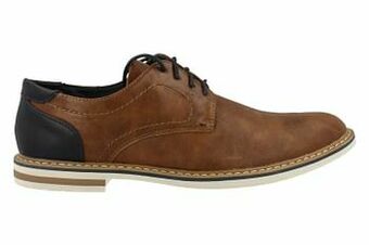 Mode-Mania Geklede Veterschoen Heren - Cognac