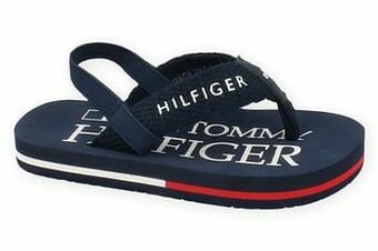 Berca Shoes Tommy Hilfiger Badslipper Uni Maat 23/27 Logo Flip Flop - Blauw aanbieding