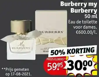 Kruidvat Burberry my burberry eau de toilette voor dames aanbieding