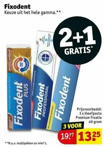 Kruidvat Kleefpasta premium fixatie aanbieding