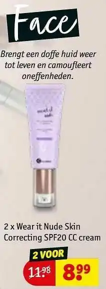 Wear it nude skin correcting spf20 cc cream