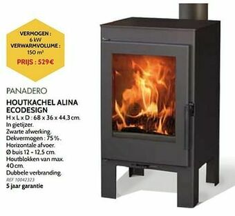 Brico Houtkachel alina ecodesign aanbieding