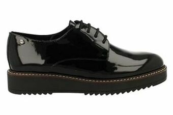 Berca Shoes Hee! Veterschoen Dames Volledig Leder - Zwart aanbieding