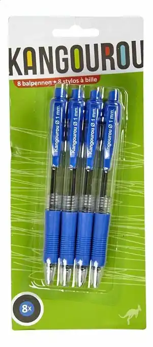 Dreamland Kangourou balpen blauw - 8 stuks aanbieding